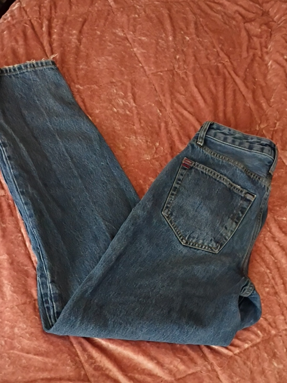 BDG Urban Outfitters Womens Straight Jeans in Dark Blue Denim